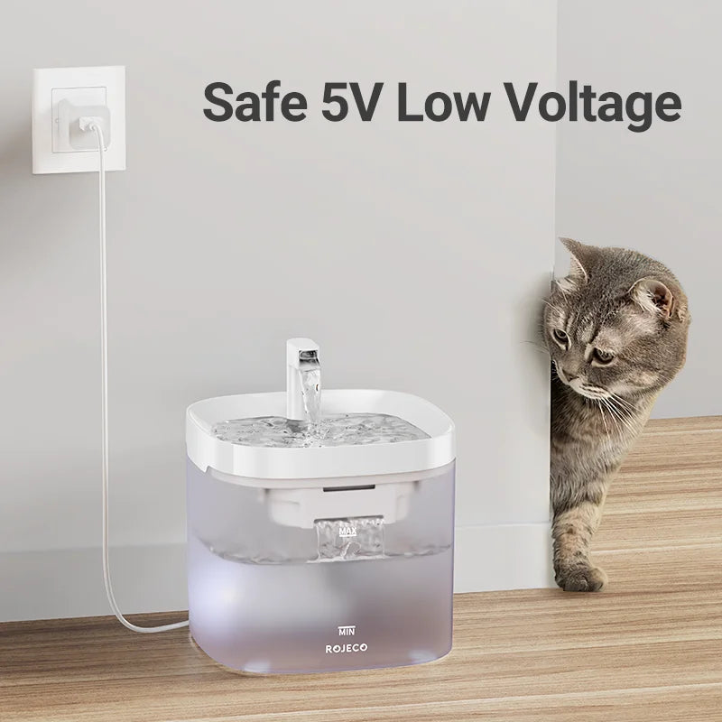 Transparent Cat Water Fountain Automatic Pet Water Dispenser for Cats Dog Smart Drinking Fountain Purifier Accessories